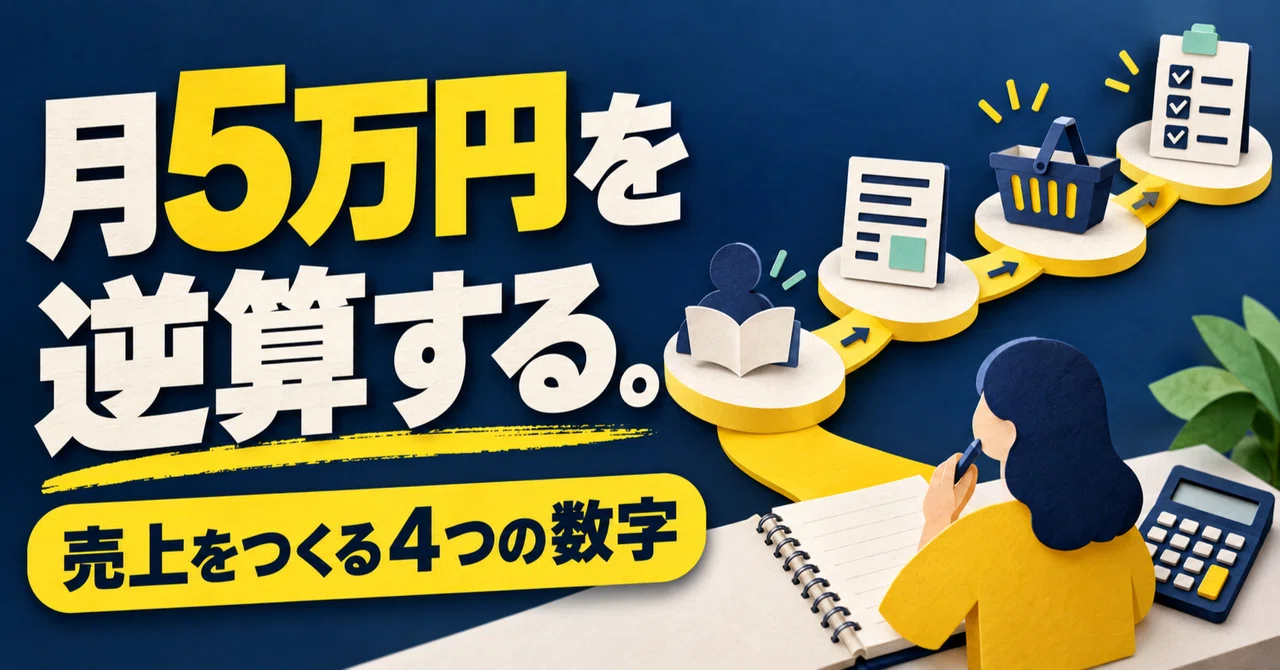 noteで月5万円を目指すなら、先に逆算したい4つの数字