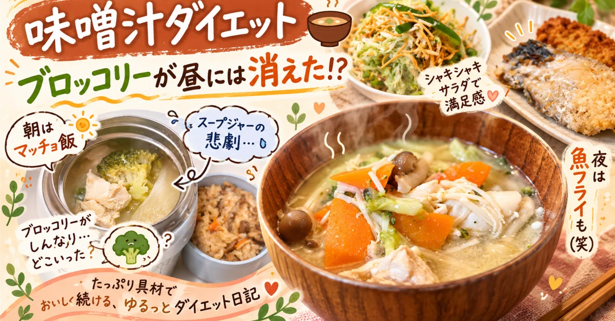 [Miso Soup Diet] Did the broccoli disappear by lunch!? The reality of a ...