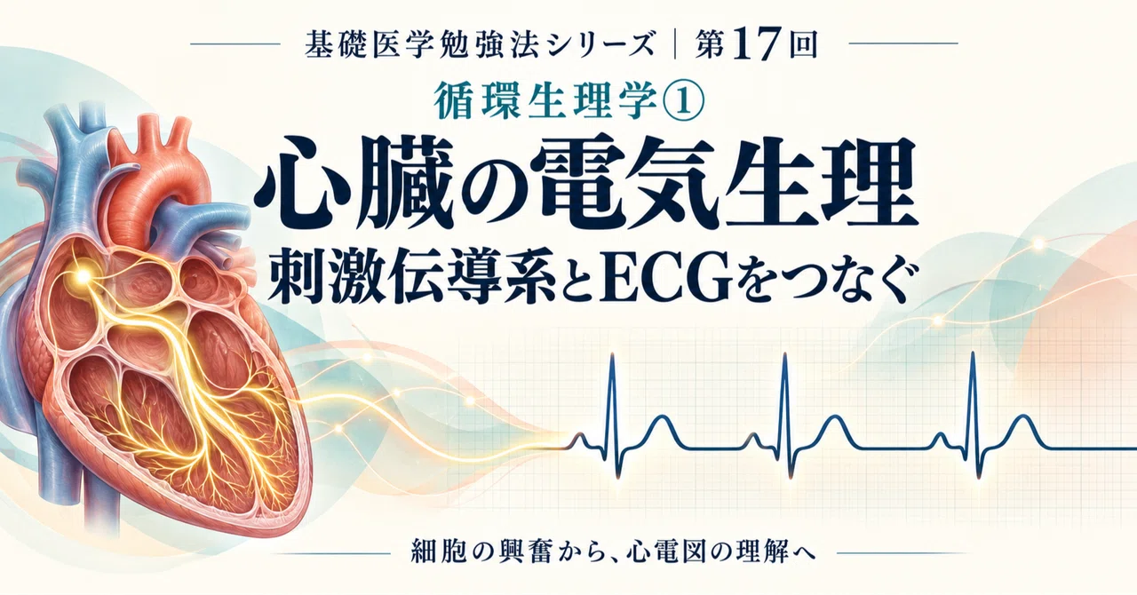 心臓の電気生理——刺激伝導系とECGの橋渡し学習法【基礎医学勉強法