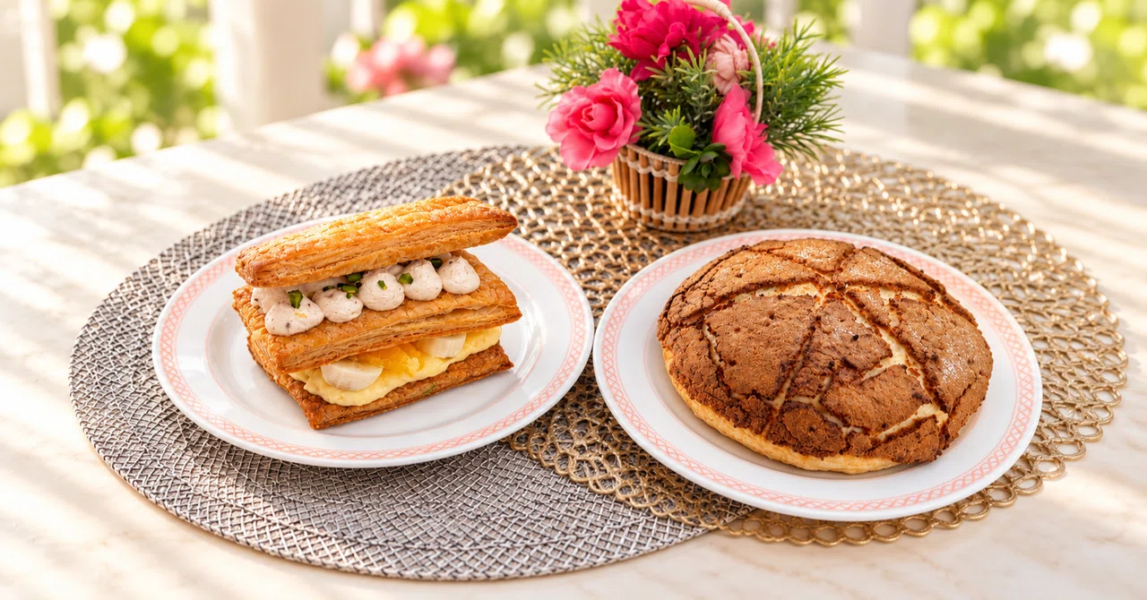 Layer upon layer of pastry, crafted by hand. I made two types of French ...