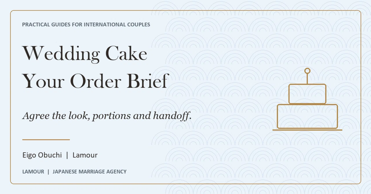Write In Japanese Wedding Cake in Japan: Write a Design, Serving and Delivery Brief from ...