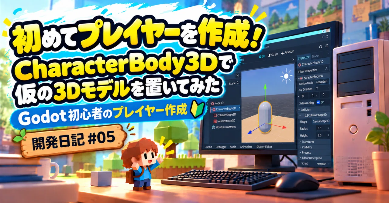 [Godot Beginner Game Development #5] Creating my first player! Placed a ...