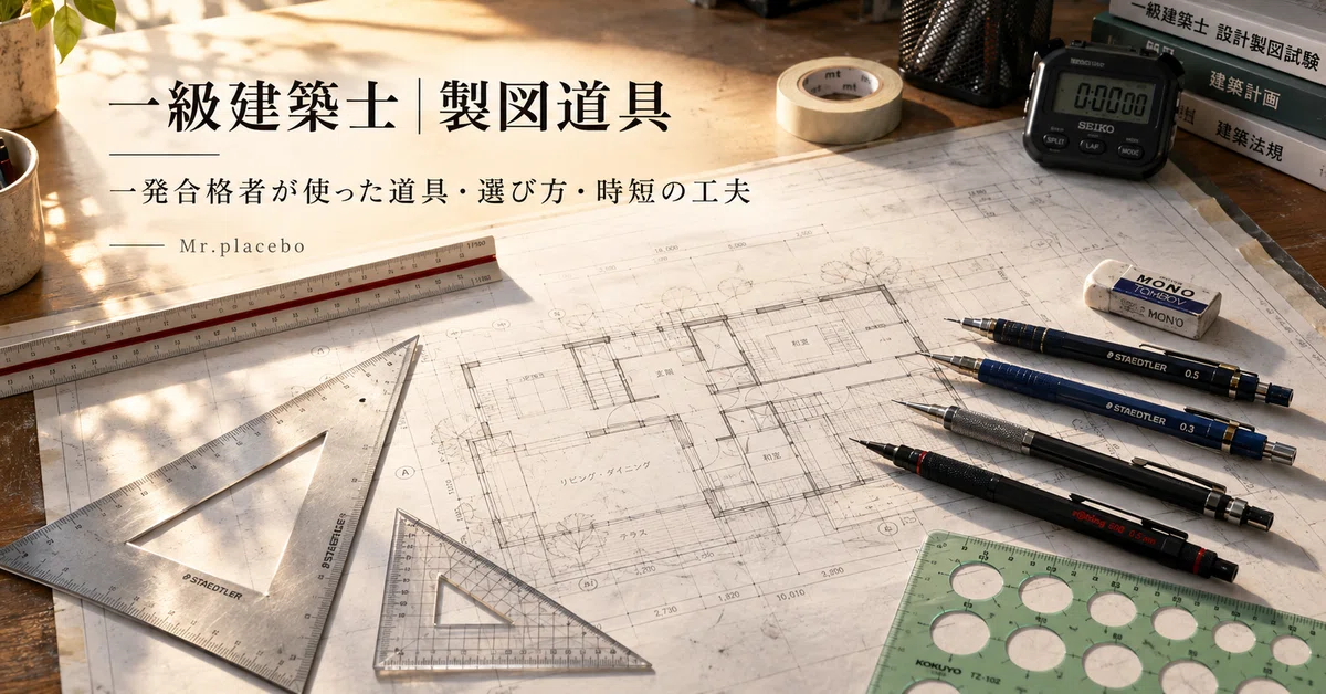 一級建築士・製図】一発合格者が使った製図道具｜選び方と時短の工夫