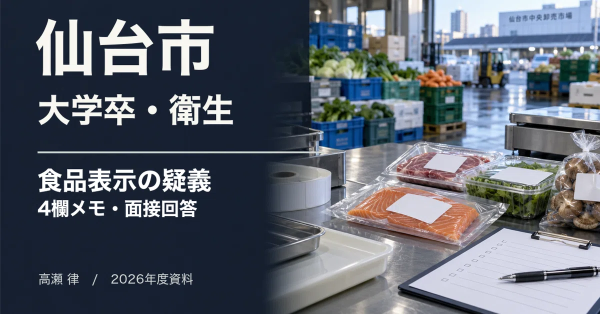 For those aiming for the Sendai City University Graduate Level (Hygiene ...