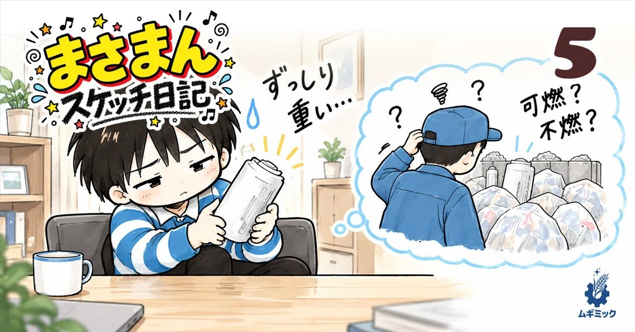 Masaman Sketch Diary 5: What is the correct way to sort trash?｜まさたけ@ムギ ...