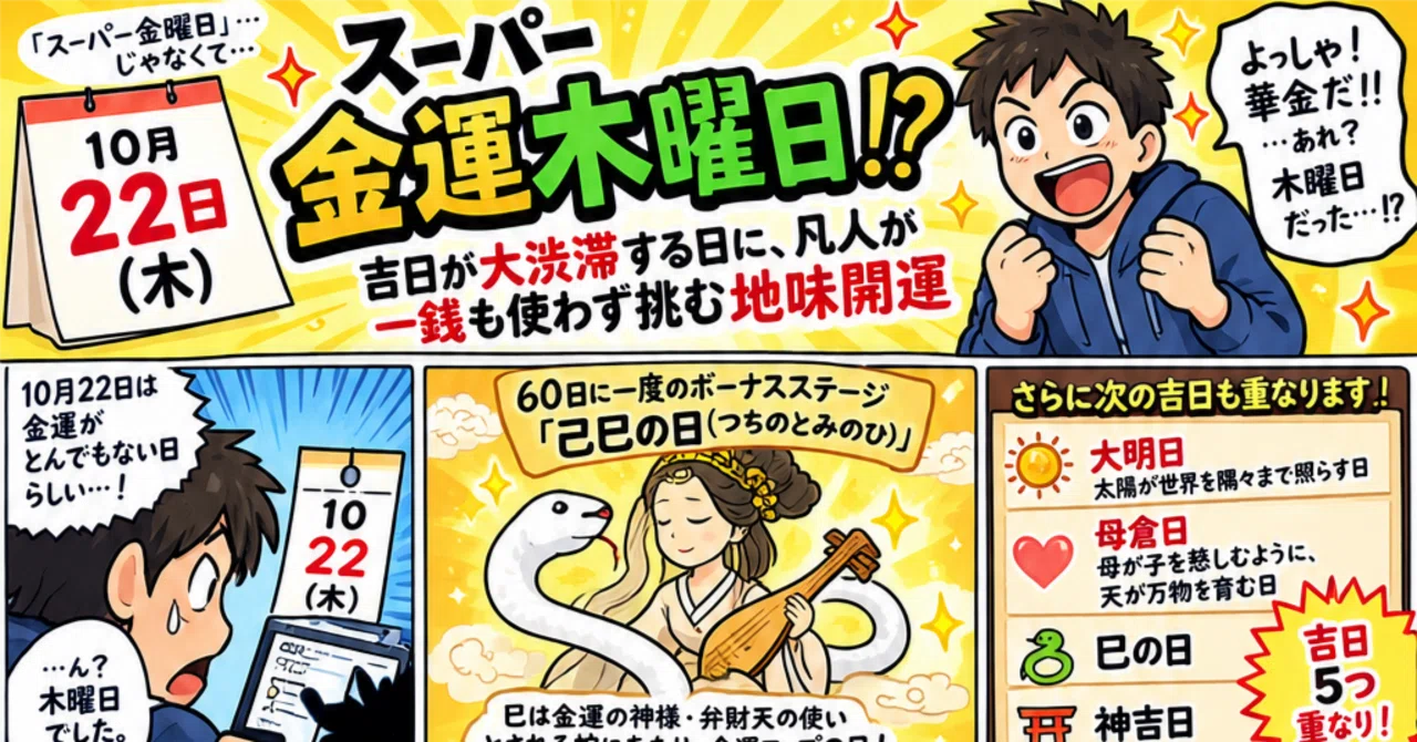 [10/22 (Thu) Not 'Super Friday' but 'Super Money Luck Thursday'!?]｜ヨツバ