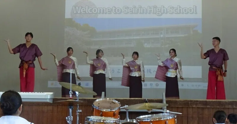 【星林高校】タイ・カセサート大学附属学校訪問団の歓迎式を開催しました