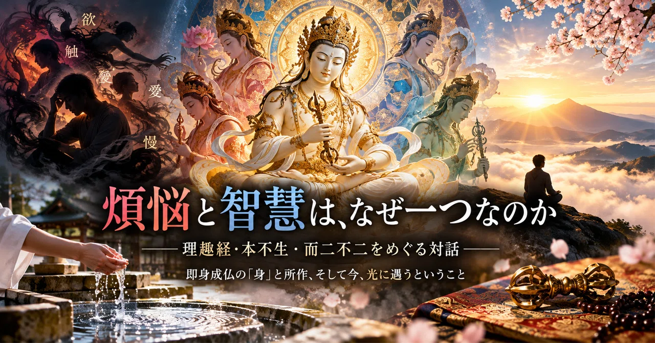 Why are worldly desires and wisdom one? — A dialogue on the Rishukyo ...