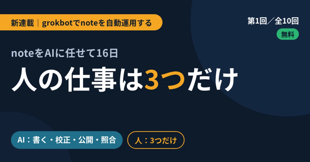 16 Days of Delegating Note to AI: Only 3 Tasks Left for Humans｜AIのアイ｜AI ...