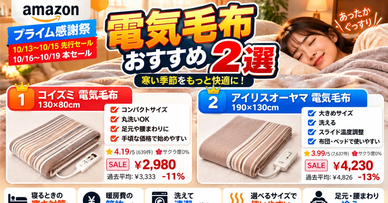 [2026 Amazon Prime Sale] 2 Recommended Electric Blankets | Comparing ...