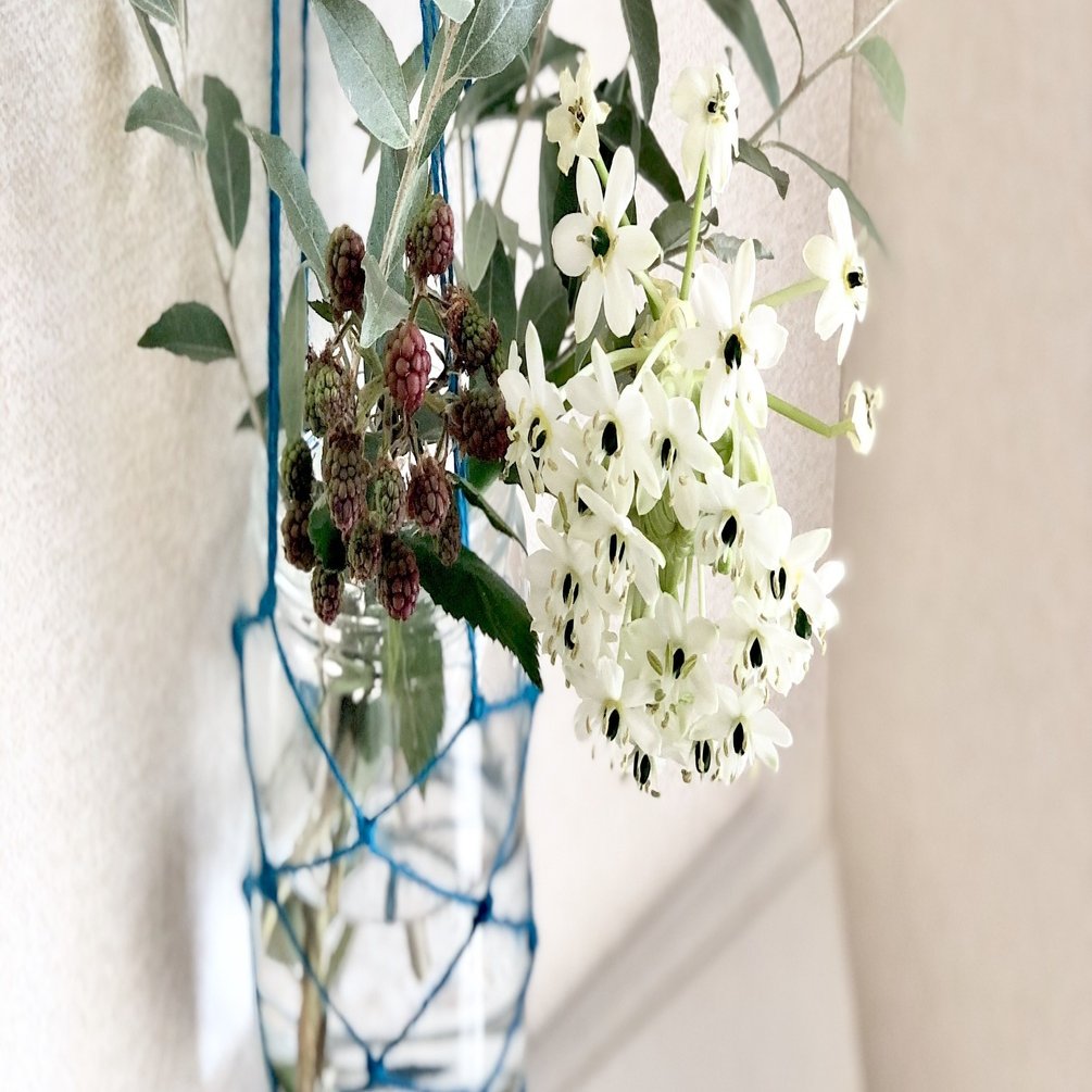 おうちでワークショップキット ハンギングフラワーベースとブーケセット Mimosa Note