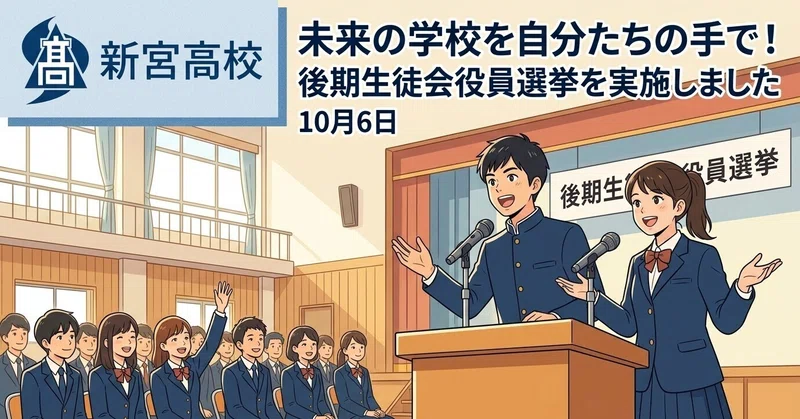 【新宮高校】未来の学校を自分たちの手で！後期生徒会役員選挙を実施しました。