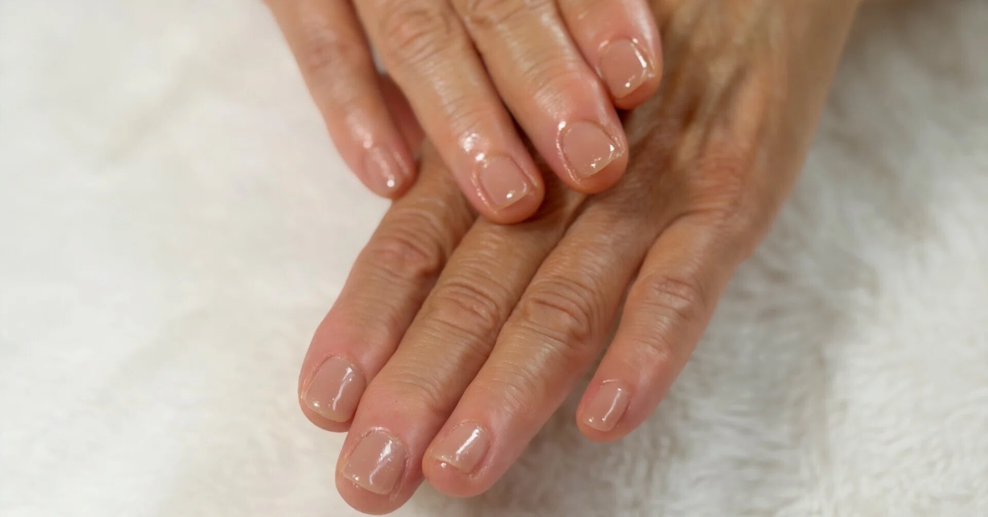 [One Color] Pink Beige ☆ A classic, simple nail design that blends ...