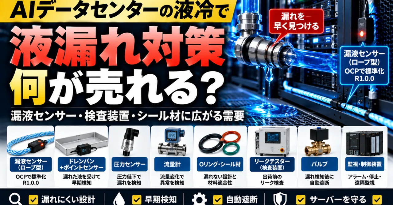 What sells for liquid leak prevention in AI data centers? Growing ...