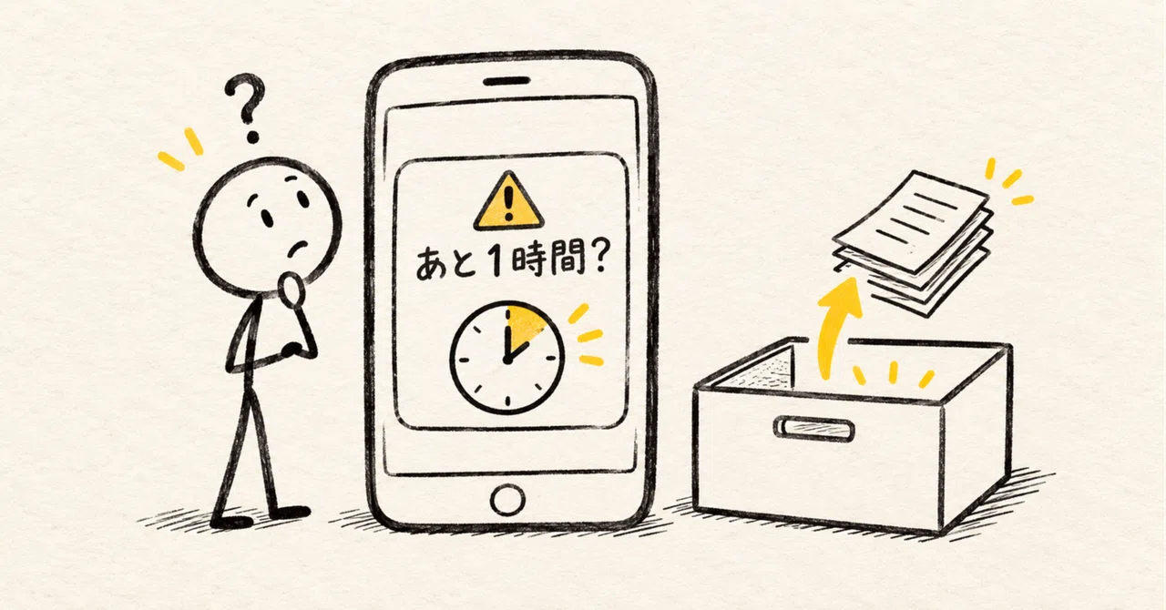 I created operation notifications using AI. "Full in about 1 hour" was ...