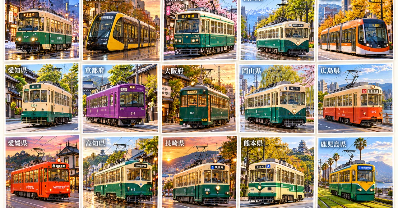 🇯🇵全国の路面電車シリーズ 〜街角を走る小さな旅〜🇯🇵Trams Across