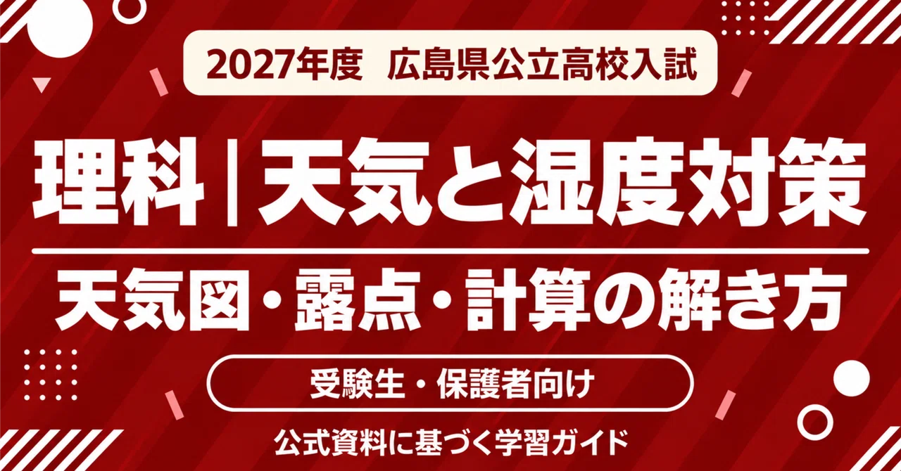 [FY2027] Hiroshima Prefecture Public High School Entrance Exam: Science ...