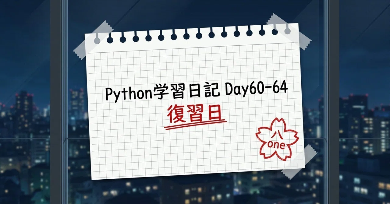 Python Learning Diary Day 60-64 Review Day｜八one