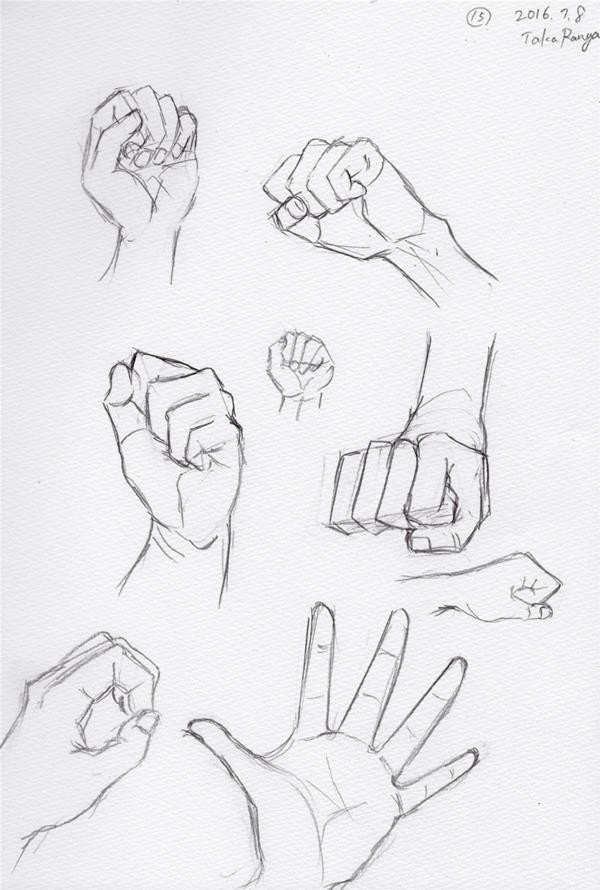 手の練習30日特訓 完結 手の絵 たからにゃ イラスト Note