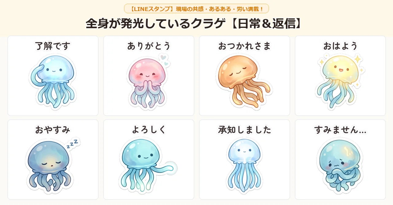 Jellyfish that glow all over appear in your chats! Dreamy and cute ...