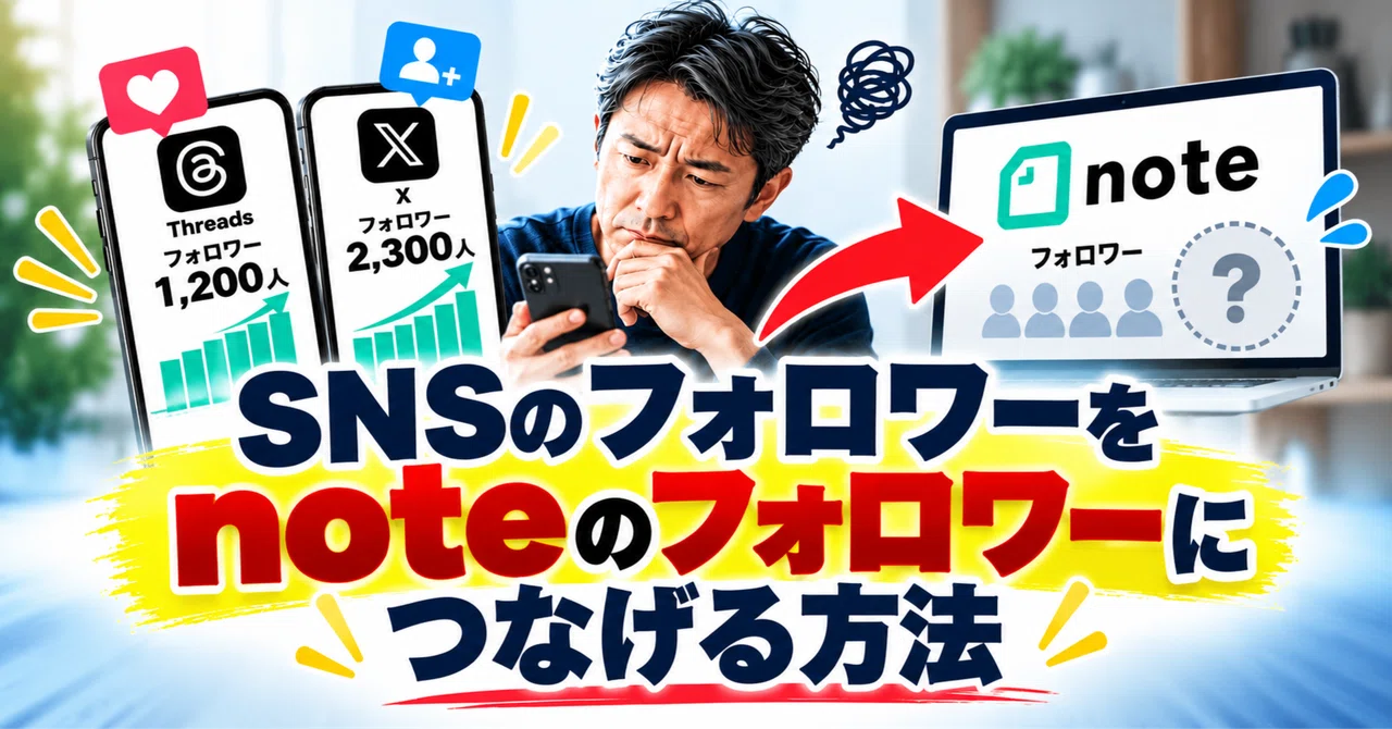 How to convert social media followers into note followers｜よし🚀40代からの副業× ...