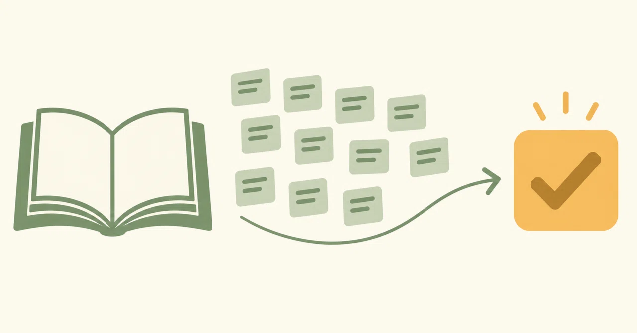 Turning 12 lines of reading notes into one action to use tomorrow｜あいラボ