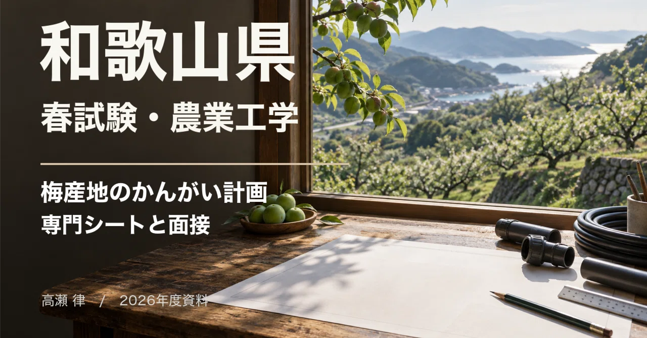 For those aiming for the Wakayama Prefecture Spring Exam (Agricultural ...