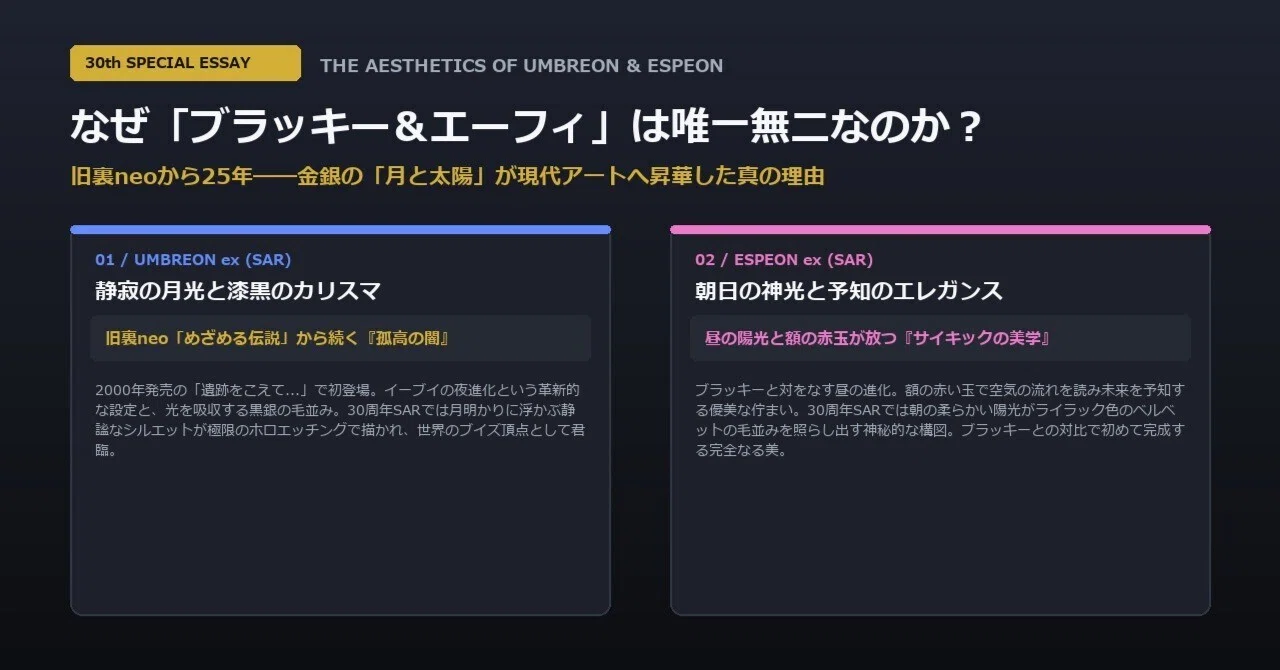 [30th Anniversary Trajectory] Why are the Umbreon ex and Espeon ex in ...