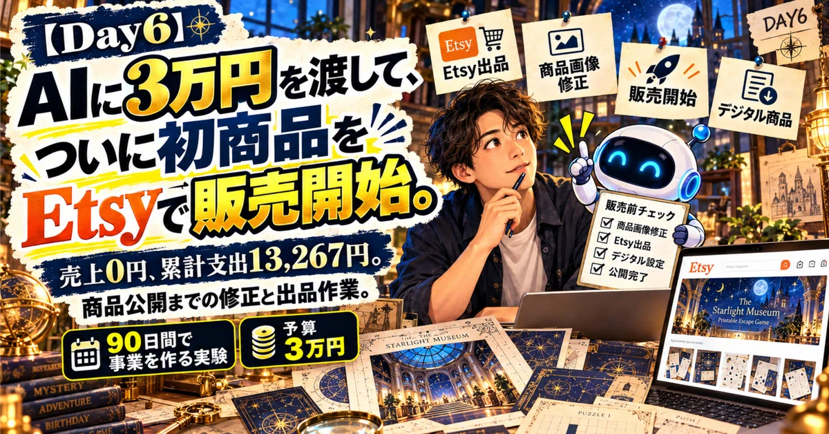 [Day 6] An experiment in giving an AI 30,000 yen to start a business ...
