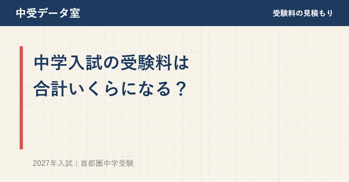 What is the Total Cost of Middle School Entrance Exam Fees ...