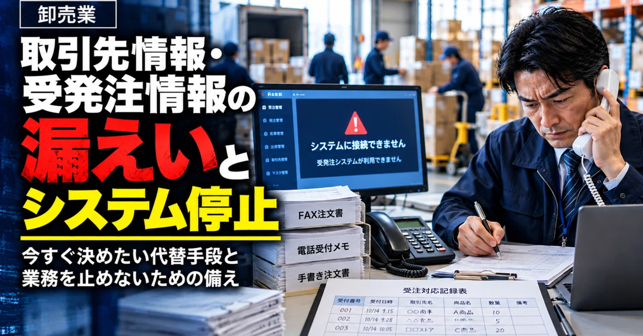 What if the wholesale ordering system goes down? Preparing for phone ...
