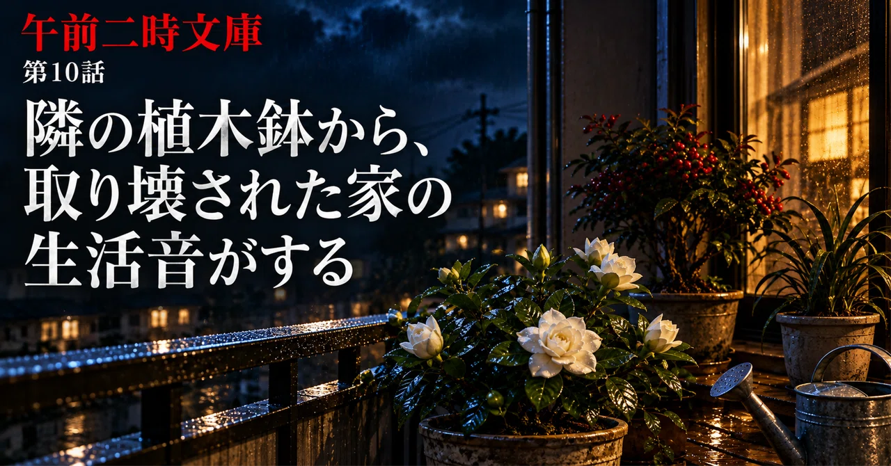 The sound of life from a demolished house comes from the flowerpot next ...