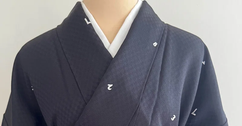 数字の小紋着物