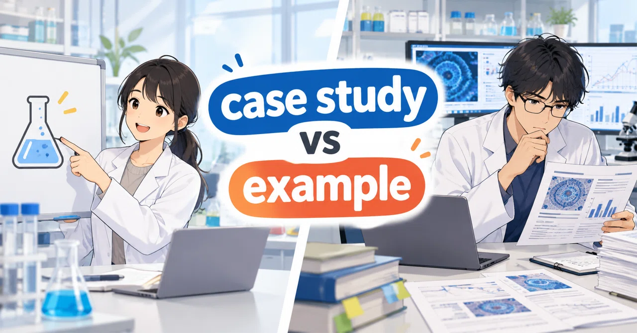 104 example vs case study｜「具体例」と「事例研究」はどう違う？｜Akimaru_EN