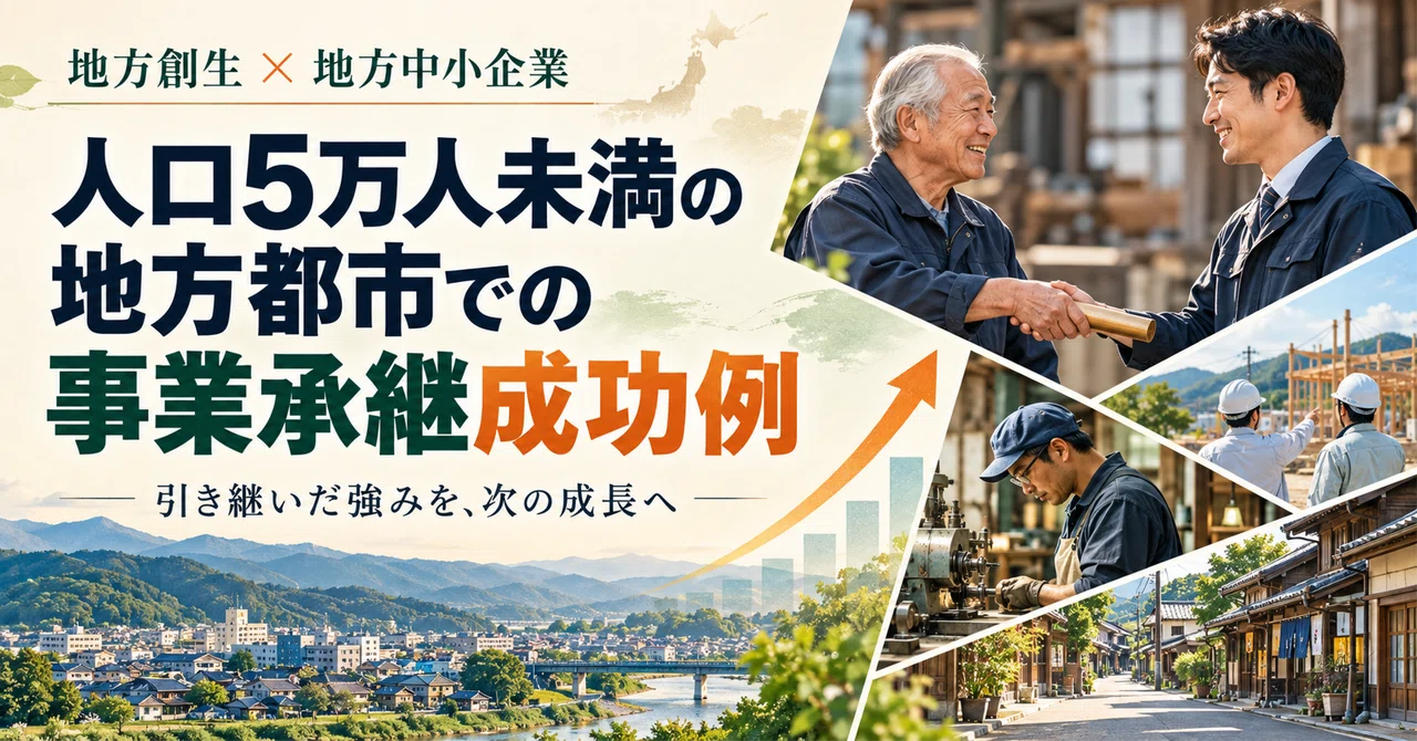 人口5万人未満の地方都市での事業承継成功例｜髙橋孝輔