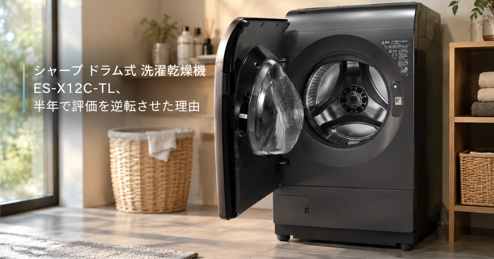 シャープ ドラム式 洗濯乾燥機 ES-X12C-TL、半年で評価を逆転させた