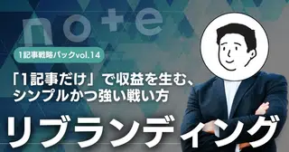【1記事戦略パックvol.14】1記事を何年も売り続けるための「リブランディング戦略」｜中身はそのまま、入口だけを変える