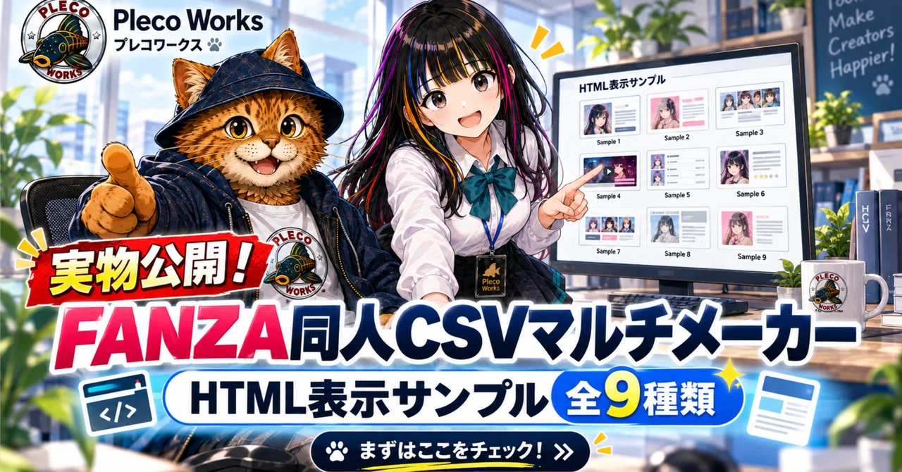 実物公開！】FANZA同人CSVマルチメーカーで、どんな記事が作れるの