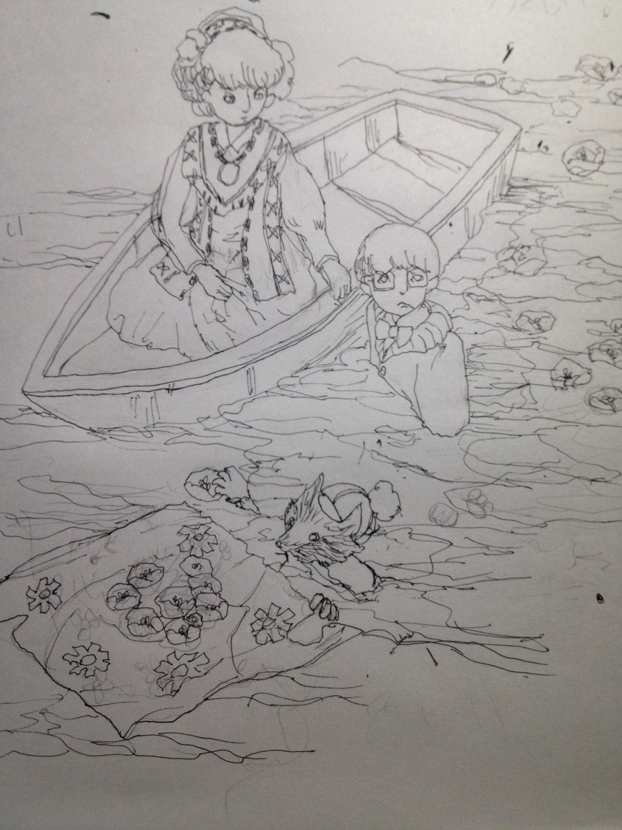 切り絵の下絵です これに要素を加えたり 構図を変えたりして 今切っています 今回は何点か平行して作っていきたい 切り絵作家佐川綾野 Note
