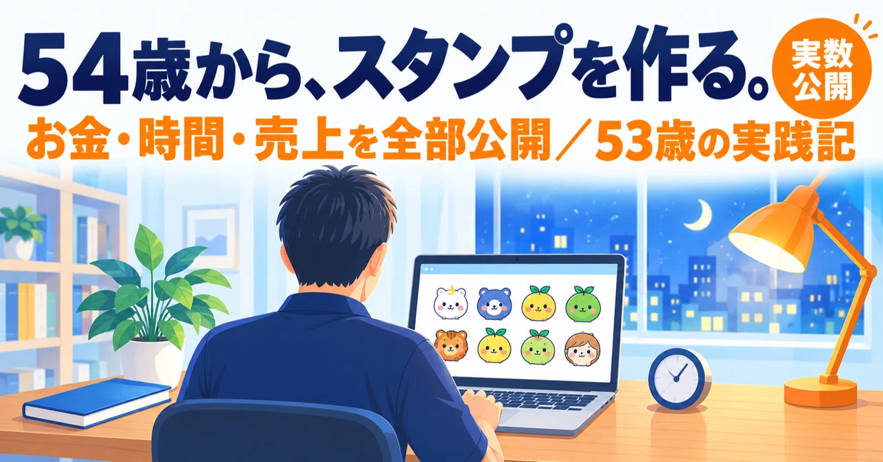 54 years old, a company employee who cannot draw starts LINE stickers ...
