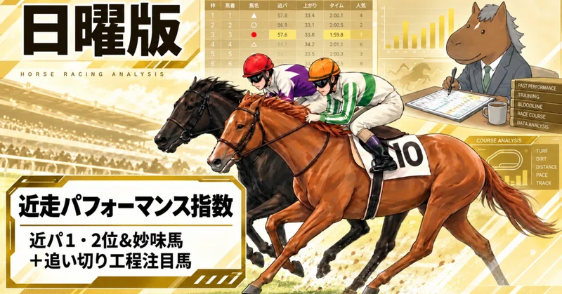 近パ1、2位＆妙味馬＋追い切り工程｜馬券候補群（2026年10月18日）