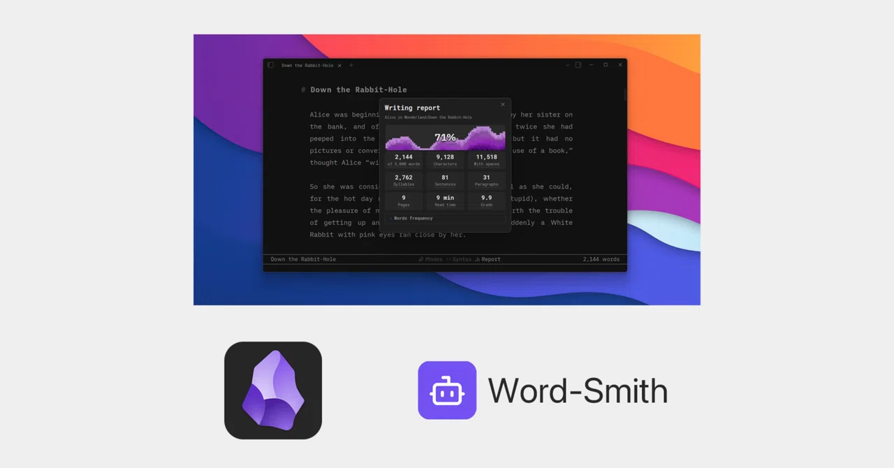 Word-Smith: A Plugin That Seems Useful for Writing in Obsidian｜sutero（ステロ）