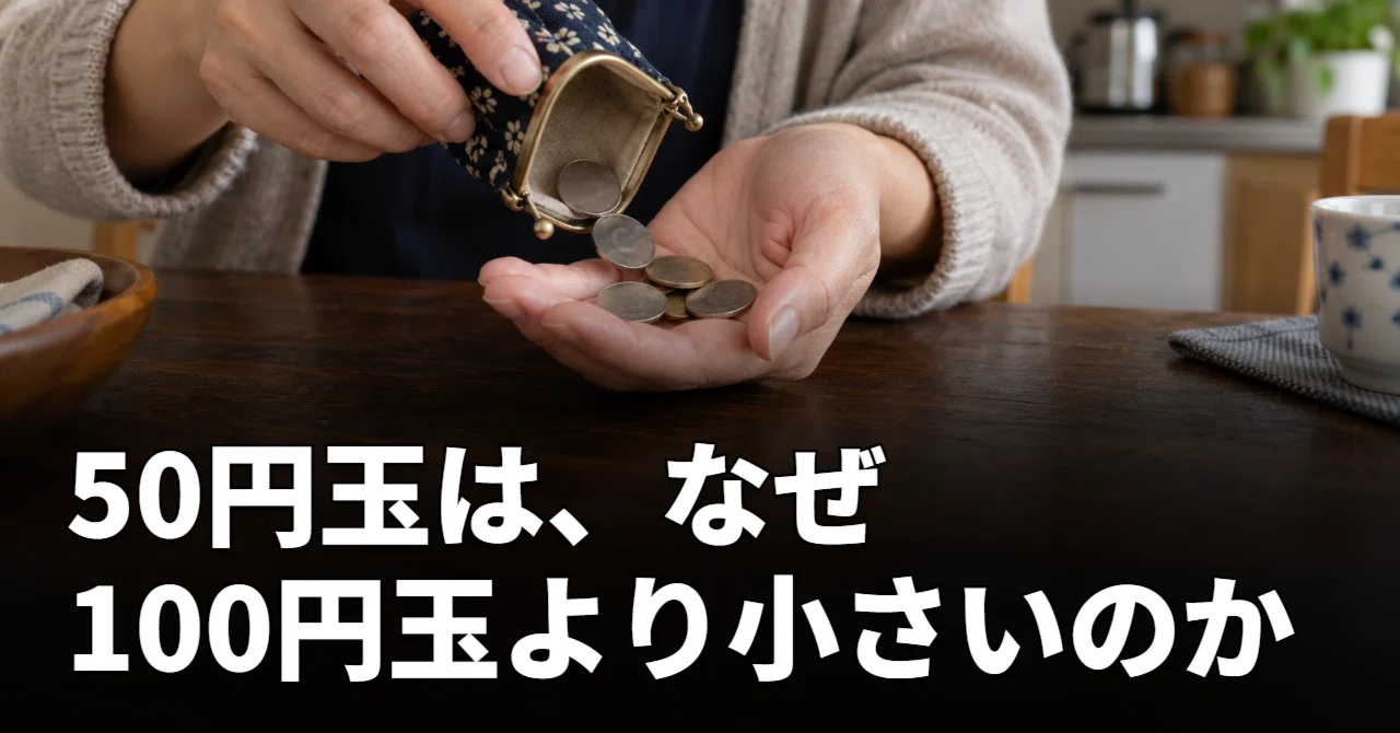 Why is the 50-yen coin smaller than the 100-yen coin?｜玄崎係助（くろさきけいすけ）