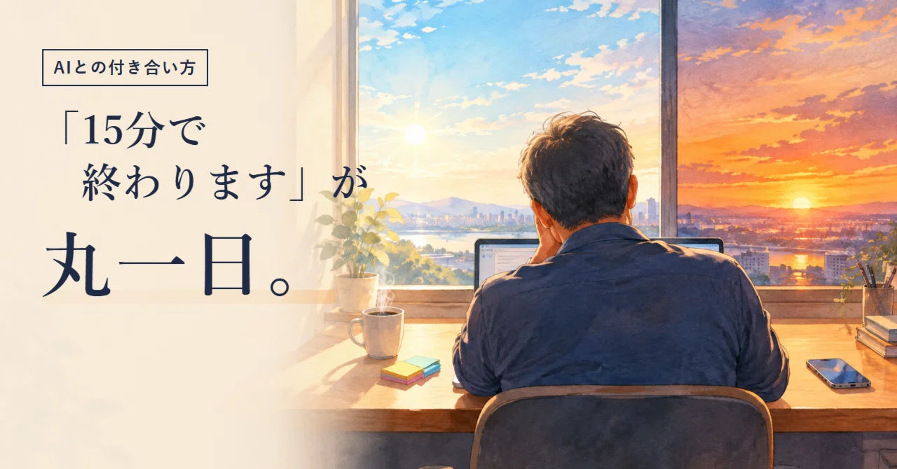 I was told by AI it would take 15 minutes, but it took all day｜ゆーさん