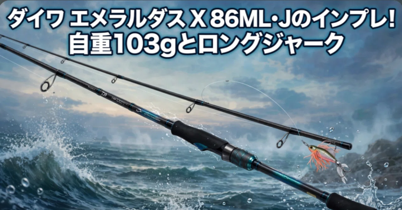 ダイワ エメラルダス X 86ML・Jのインプレ！自重103gとロングジャーク