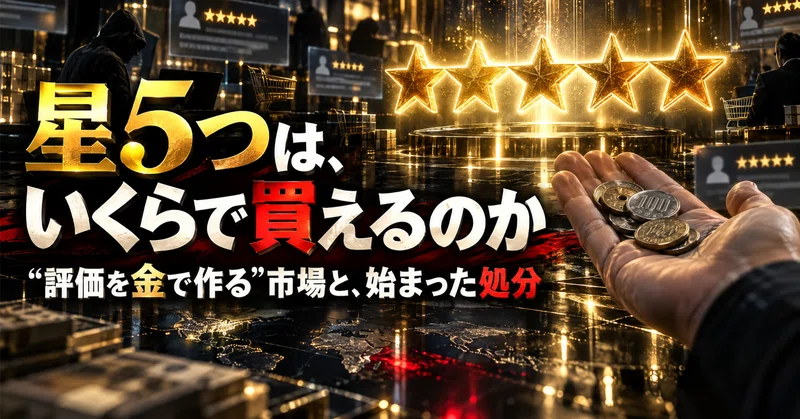 星5つは、いくらで買えるのか｜“評価を金で作る”市場と、始まった処分