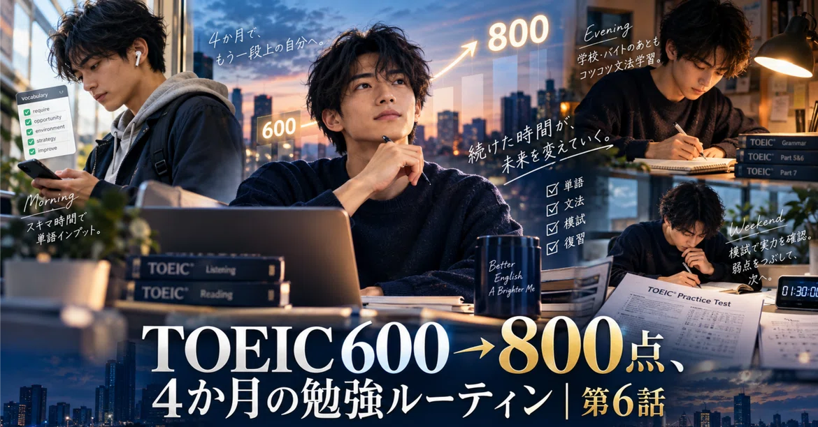 TOEIC 600 to 800 points, 4-month study routine | Episode 6｜T