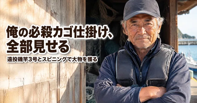 俺の必殺カゴ仕掛け、全部見せる｜遠投磯竿3号とスピニングで大物を獲る