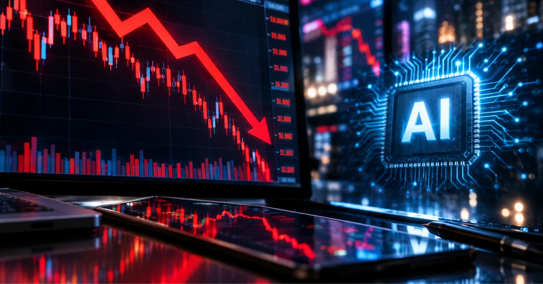 Tech stocks plummet amid debt concerns related to AI