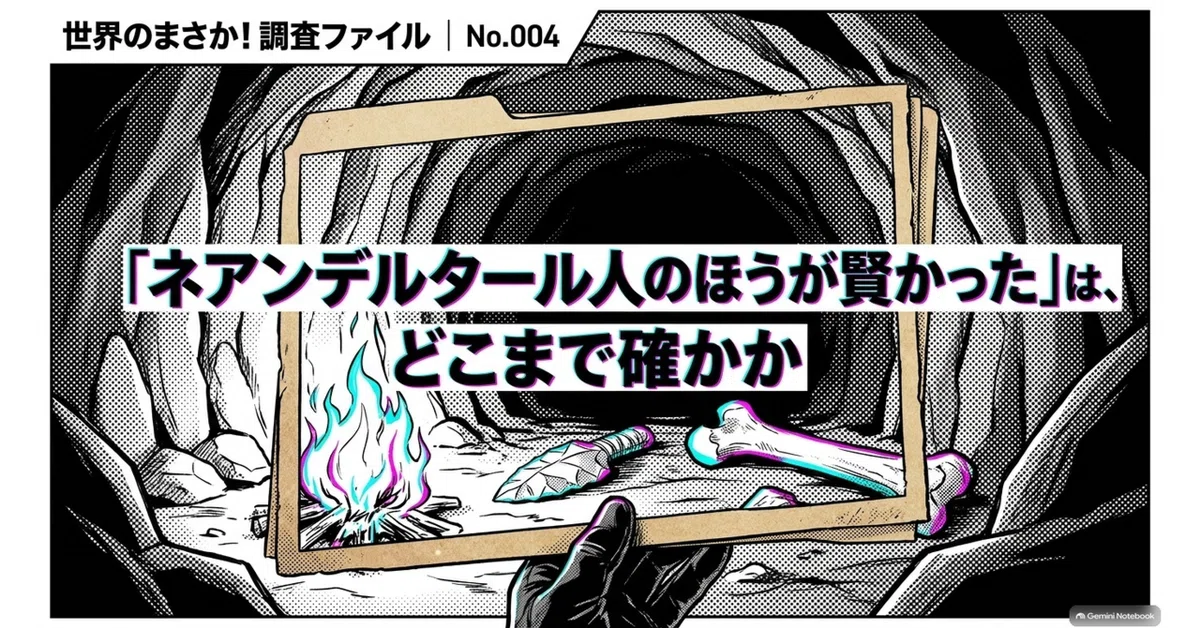 [세계의 놀라운 사실! 조사 파일 No.004] '네안데르탈인이 더 똑똑했다'는 말은 어디까지 사실일까｜JUN🪧心の居場所をつくる人🧩